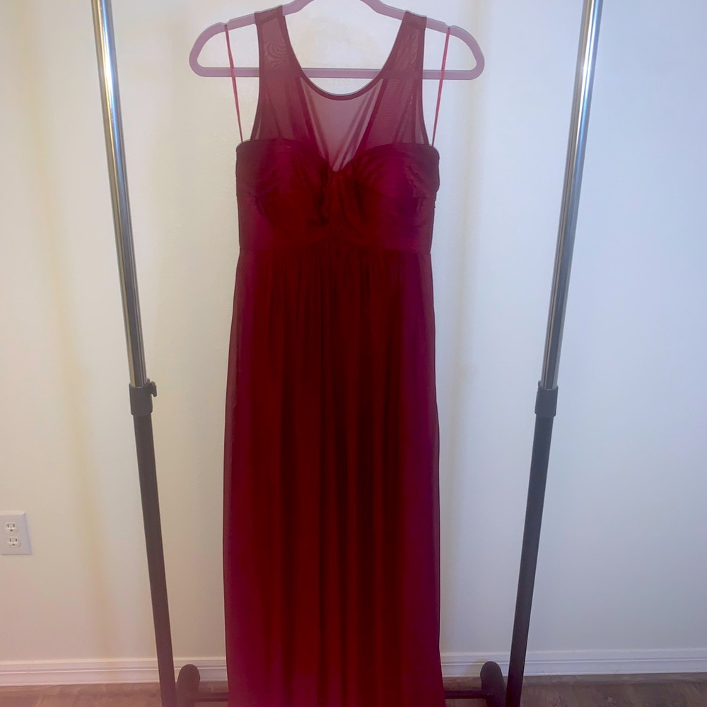 BRIDESMAID DRESS** WORN ONCE - Birdy Grey Maroon Dress with pockets - size S